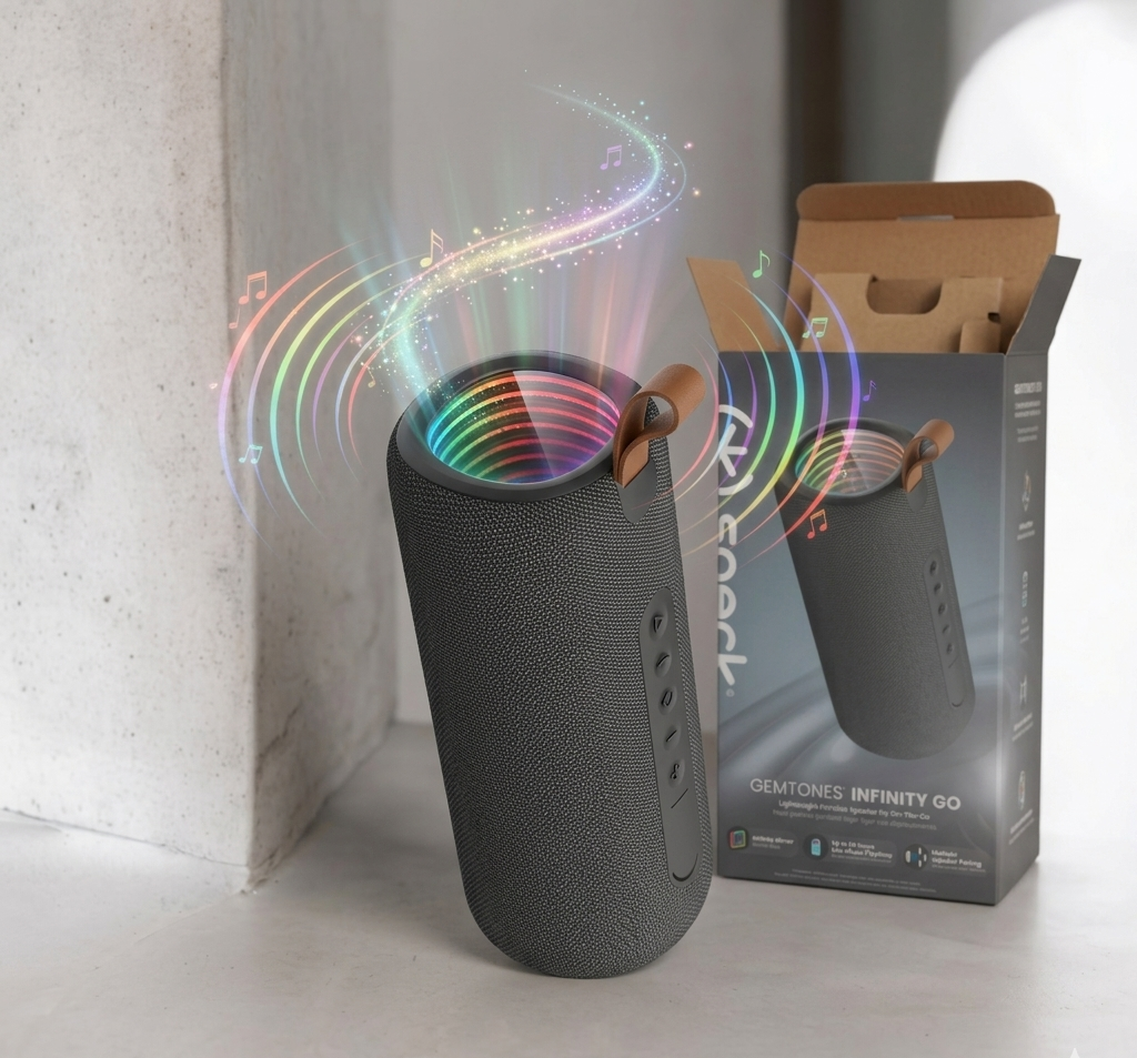 Speck GEMTONES Infinity Go Portable Bluetooth Speaker - 20h Playtime, Infinity L